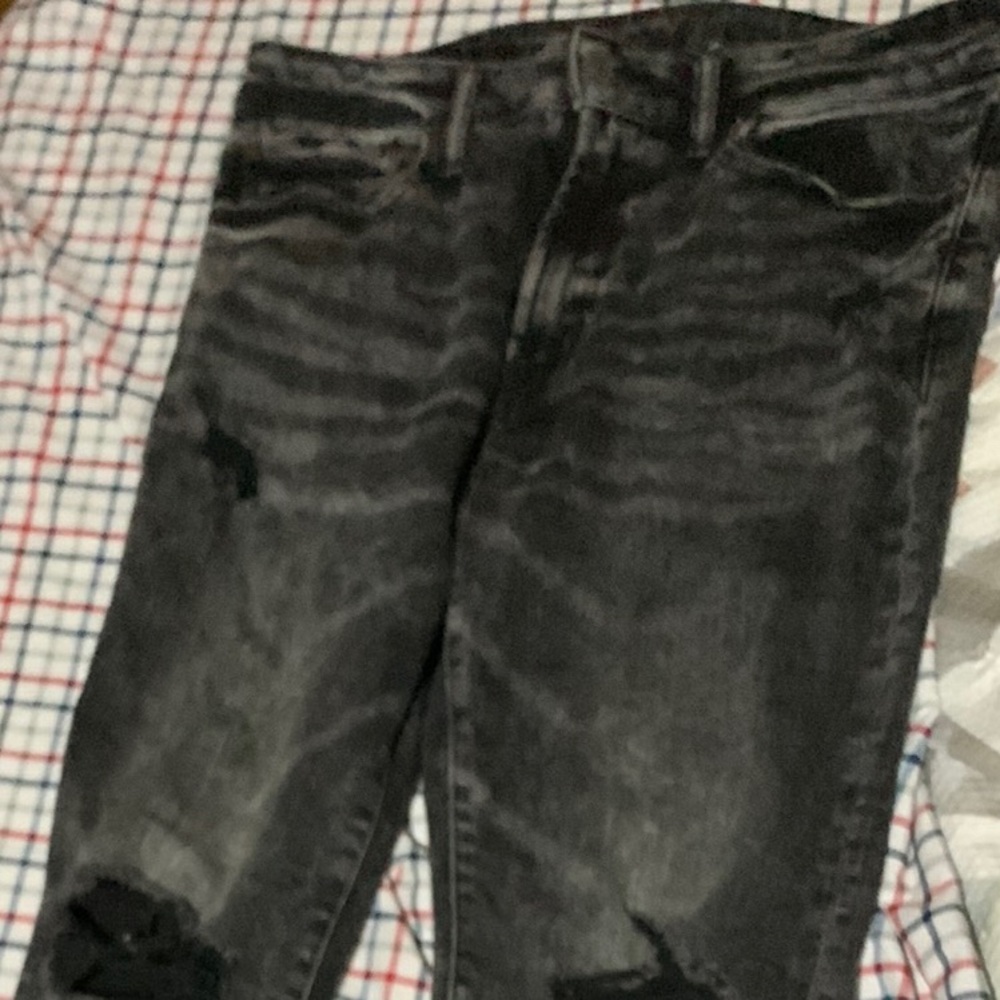 Stylish Distressed Black Jeans